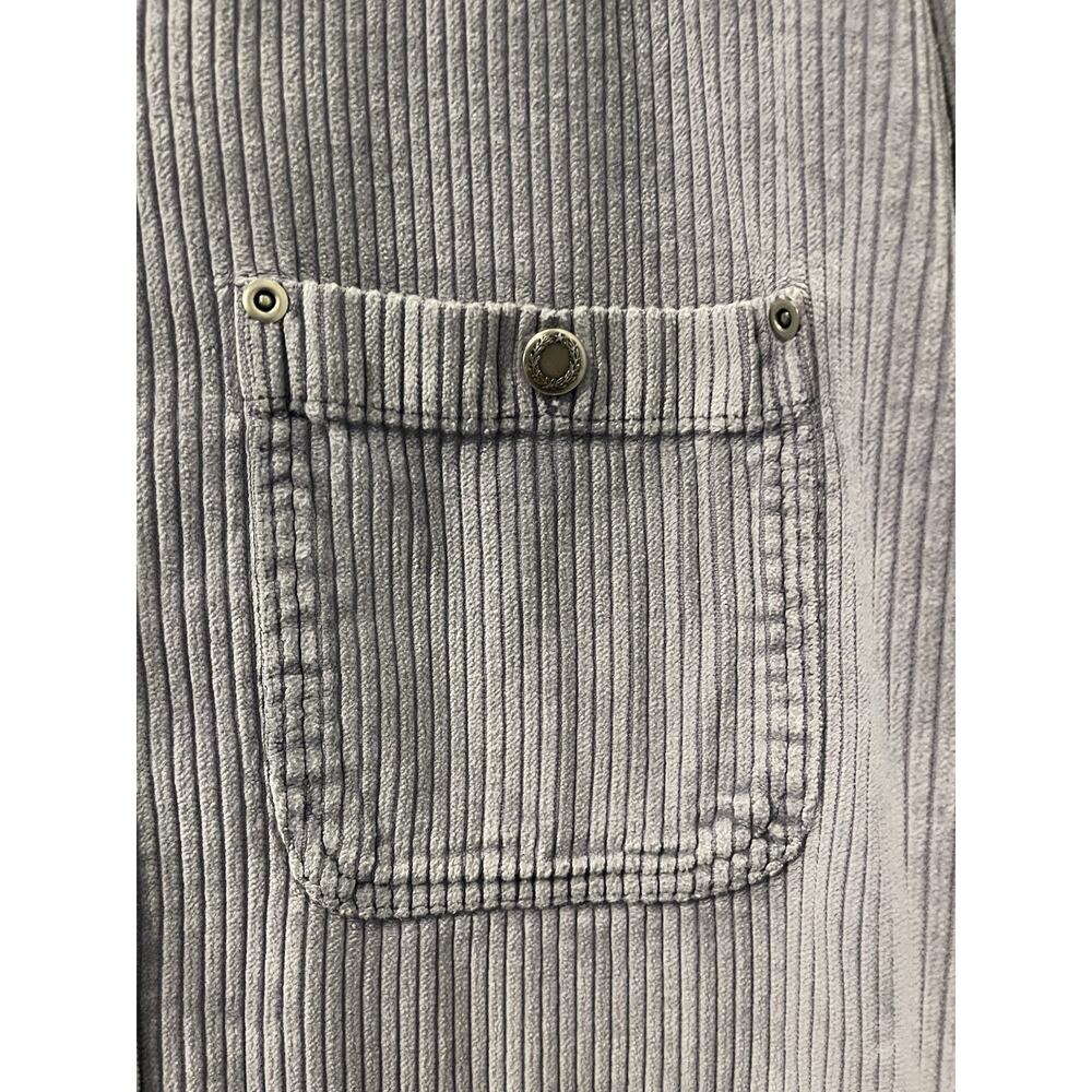 Vintage At Last & Co. Corduroy Shacket Adult L Gray Blue Button Up Long Sleeve - Picture 9 of 10